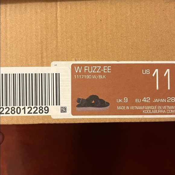 Koolaburra Black Fuzzy Sandals by Ugg - Picture 9 of 10